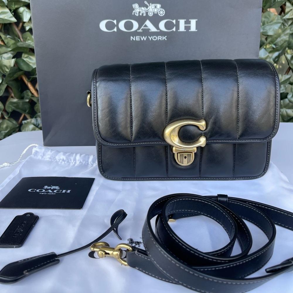 Coach quilted studio bag